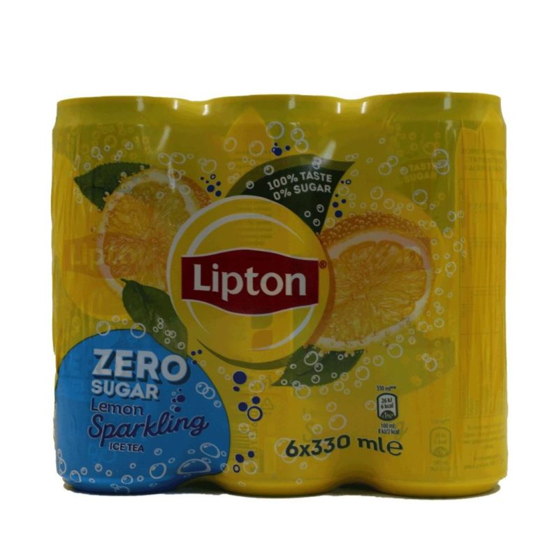 LIPTON 330ml ΚΟΥΤΙ Sparkling ZERO ΤΣΑΙ ΛΕΜΟΝΙ // KIB.4x6x330ml