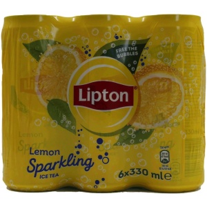 LIPTON 330ml ΚΟΥΤΙ Sparkling ΤΣΑΙ ΛΕΜΟΝΙ // KIB.4x6x330ml