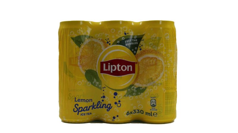 LIPTON 330ml ΚΟΥΤΙ Sparkling ΤΣΑΙ ΛΕΜΟΝΙ // KIB.4x6x330ml