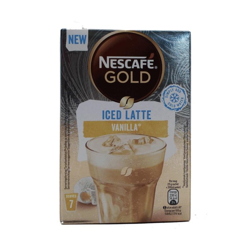 NESCAFE ΦΑΚΕΛΑΚΙ GOLD ICED LATTE VANILIA 7Sac ΚΙΒ.6x148gr