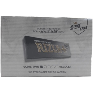 ΧΑΡΤΑΚΙΑ RIZLA ΑΣΗΜΙ (Silver) 100x50 ΦΥΛΛΑ