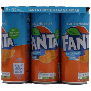 FANTA ΜΠΛΕ ΠΟΡΤΟΚΑΛΙ 330ml ΚΟΥΤΙ // ΚΙΒ.4x6x330ml (6Pack)