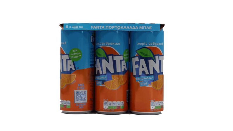 FANTA ΜΠΛΕ ΠΟΡΤΟΚΑΛΙ 330ml ΚΟΥΤΙ // ΚΙΒ.4x6x330ml (6Pack)