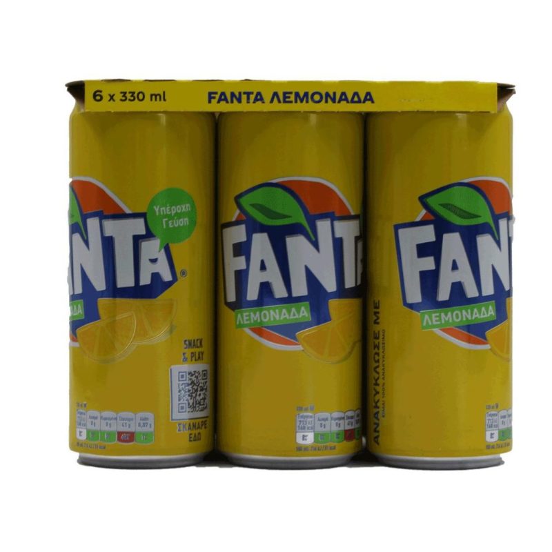 FANTA ΛΕΜΟΝΙ 330ml ΚΟΥΤΙ // ΚΙΒ.4x6x330ml (6Pack)