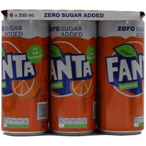 FANTA ΠΟΡΤΟΚΑΛΙ ZERO 330ml ΚΟΥΤΙ // ΚΙΒ.4x6x330ml (6Pack)