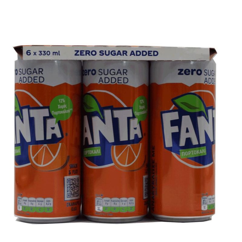 FANTA ΠΟΡΤΟΚΑΛΙ ZERO 330ml ΚΟΥΤΙ // ΚΙΒ.4x6x330ml (6Pack)