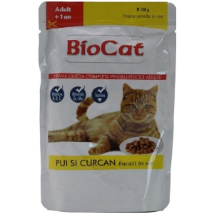 ΓΑΤΟΤΡΟΦΗ BioCat ΦΑΚΕΛΑΚΙ (ΓΑΛΟΠΟΥΛΑ) 100gr ΚΙΒ.24ΤΜΧ