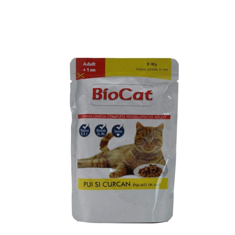 ΓΑΤΟΤΡΟΦΗ BioCat ΦΑΚΕΛΑΚΙ (ΓΑΛΟΠΟΥΛΑ) 100gr ΚΙΒ.24ΤΜΧ