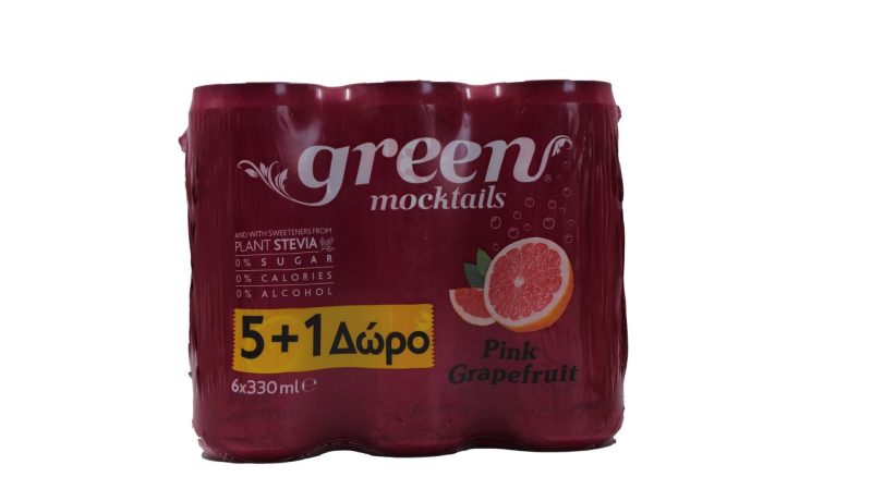 GREEN COLA 330ml ΚΟΥΤΙ PINK GRAPEFRUIT ΚΙΒ.4x6x330ml (5+1Δ)