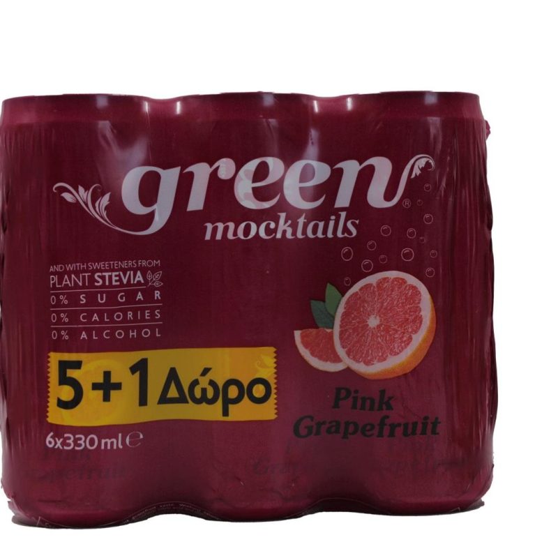 GREEN COLA 330ml ΚΟΥΤΙ PINK GRAPEFRUIT ΚΙΒ.4x6x330ml (5+1Δ)