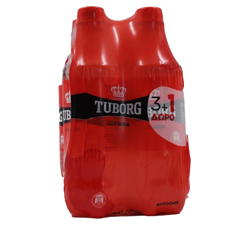 TUBORG 500ml PROMO PET SODA ΚΙΒ.6x4x500ml (3+1Δ)