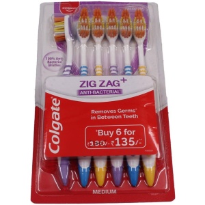 COLGATE ΟΔΟΝΤΟΒΟΥΡΤΑ ZIG ZAG MEDIUM 6s ΚΙΒ.36x6ΤΜΧ