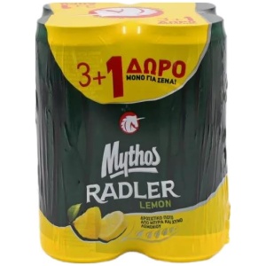 ΜΥΘΟΣ PROMO ΚΟΥΤΙ RADLER ΛΕΜΟΝΙ 330ml // ΚΙΒ.6x4Px330ml (3+1Δ)