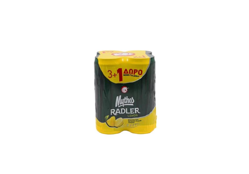 ΜΥΘΟΣ PROMO ΚΟΥΤΙ RADLER ΛΕΜΟΝΙ 330ml // ΚΙΒ.6x4Px330ml (3+1Δ)