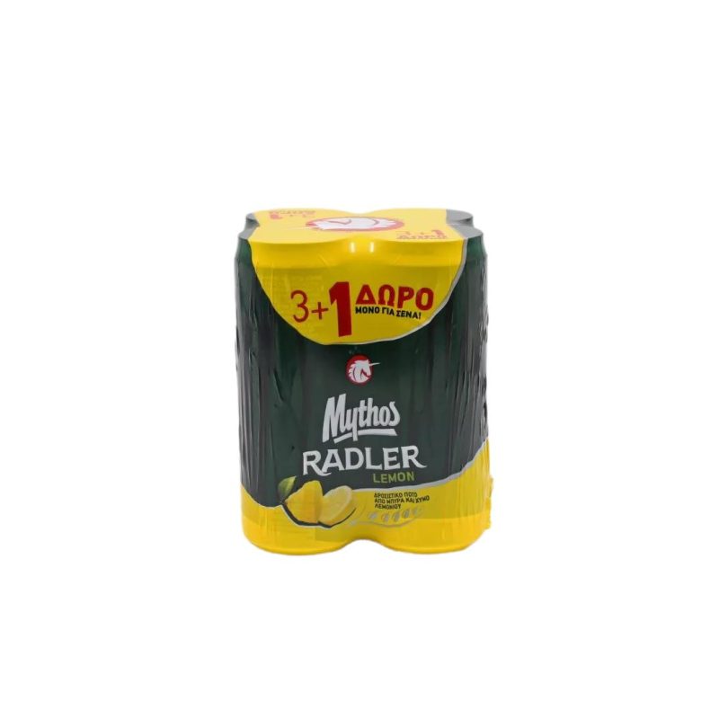 ΜΥΘΟΣ PROMO ΚΟΥΤΙ RADLER ΛΕΜΟΝΙ 330ml // ΚΙΒ.6x4Px330ml (3+1Δ)