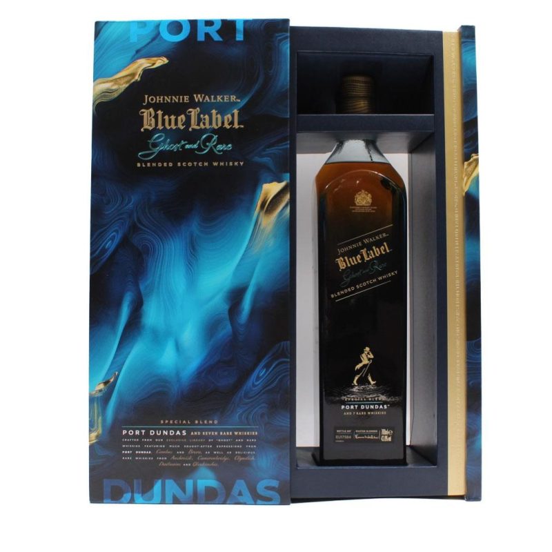 JOHNNIE WALKER BLUE LABEL Ghost & Rare Port Dundas WHISKY ΚΙΒ.3x700ml