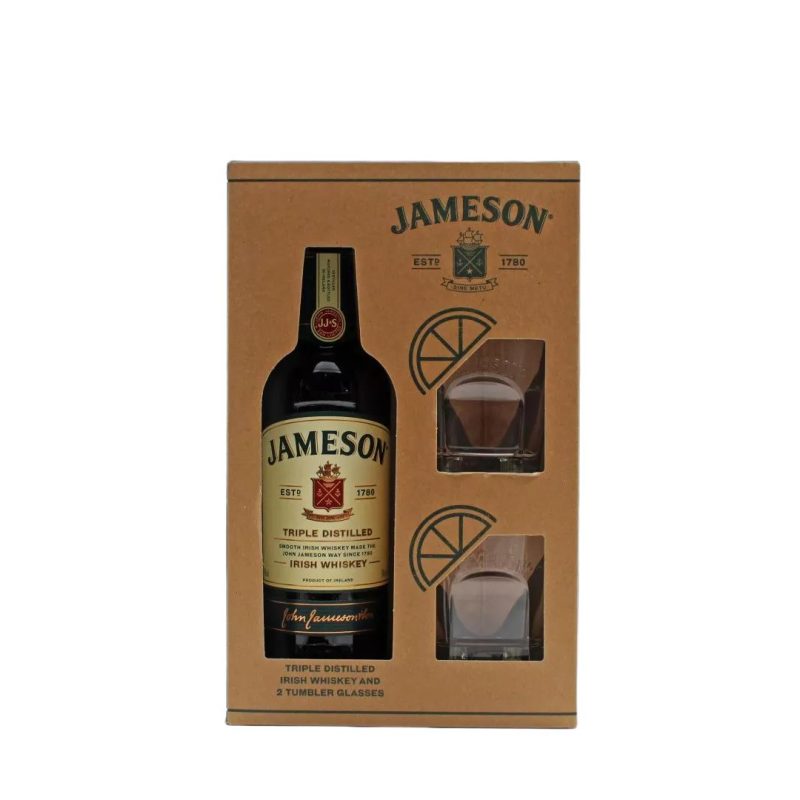 JAMESON ORIGINAL IRISH WHISKY PROMO ΚΙΒ.6x700ml (+2 Ποτήρια)