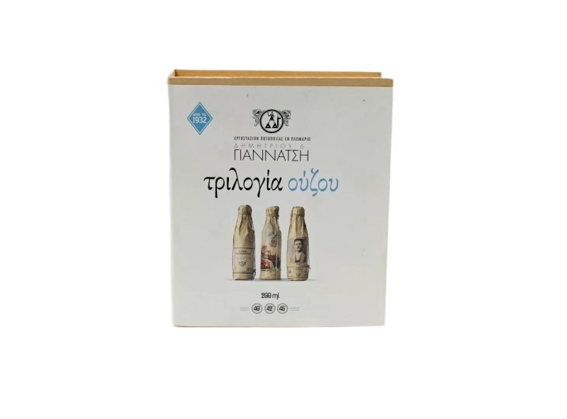 ΟΥΖΟ 200ml ΓΙΑΝΝΑΤΣΗ ΚΑΣΕΤΙΝΑ ΤΡΙΛΟΓΙΑ 200ml RETRO (40%,42%,45%)