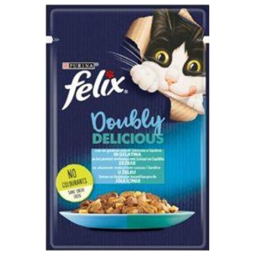 PURINA FELIX 2Pack DOUBLY Delicious Ποικιλία Ψαρικων ΚΙΒ.12x(4x85gr) (324)