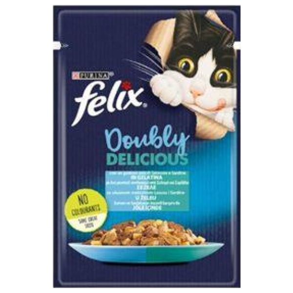 PURINA FELIX 2Pack DOUBLY Delicious Ποικιλία Ψαρικων ΚΙΒ.12x(4x85gr) (324)