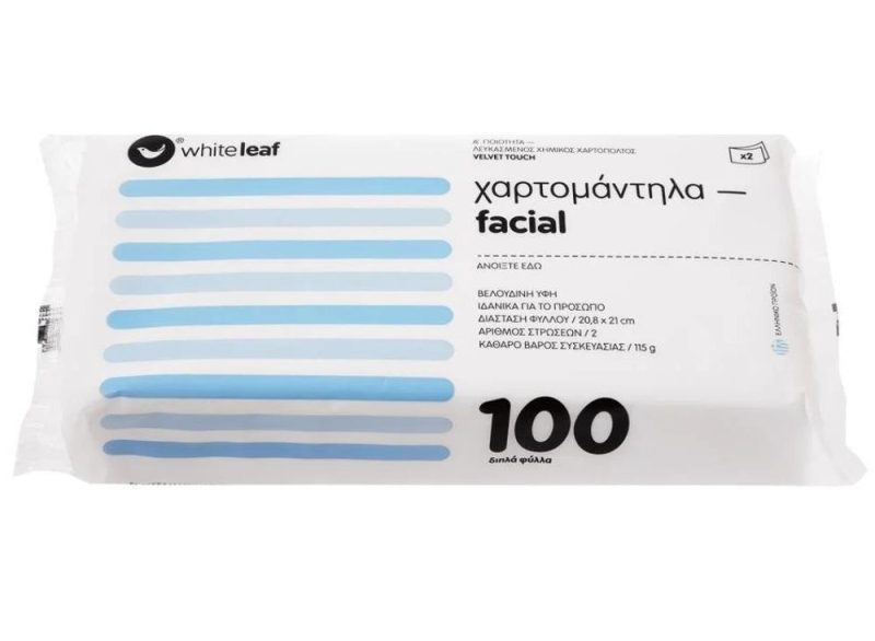 ΧAΡΤΟΜΑΝΤΗΛΑ FACIAL ΛΕΥΚΑ 24x90Φ (2PLY)