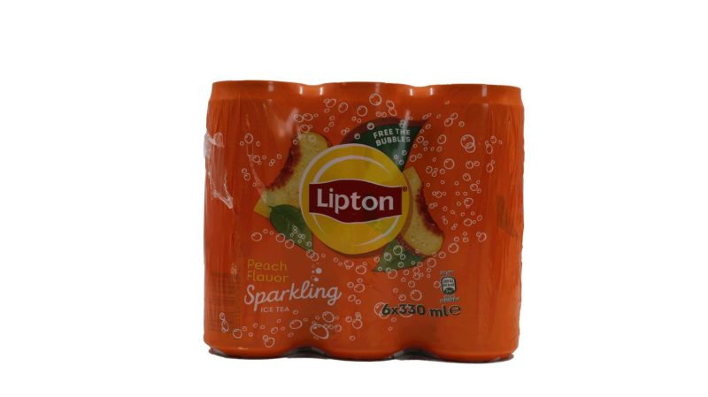 LIPTON 330ml ΚΟΥΤΙ Sparkling ΤΣΑΙ ΡΟΔΑΚΙΝΟ // KIB.4x6x330ml