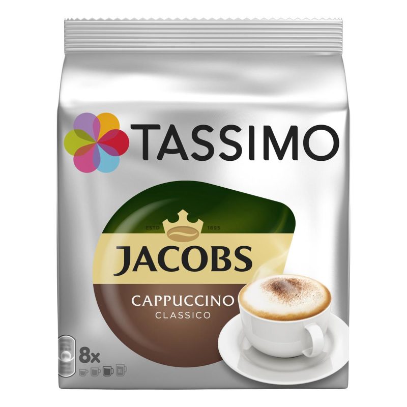 TASSIMO JACOBS 8+8 Capsuls CAPUCCINO CLASSICO (260gr) ΚΙΒ.5x(8+8)Caps